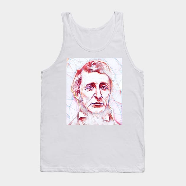 Henry David Thoreau Portrait | Henry David Thoreau Artwork Tank Top by JustLit